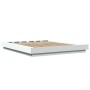 White engineered wood bed frame with LED 150x200 cm by vidaXL, Beds and slatted bases - Ref: Foro24-3281091, Price: 186,81 €,...