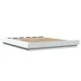 White engineered wood bed frame with LED 150x200 cm by vidaXL, Beds and slatted bases - Ref: Foro24-3281091, Price: 184,55 €,...