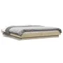 Estructura cama con luces LED madera roble Sonoma 150x200 cm de vidaXL, Camas y somieres - Ref: Foro24-3281093, Precio: 179,3...