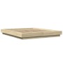 Estructura cama con luces LED madera roble Sonoma 150x200 cm de vidaXL, Camas y somieres - Ref: Foro24-3281093, Precio: 181,4...