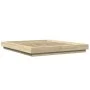 Sonoma oak wood bed frame with LED lights 150x200 cm by vidaXL, Beds and slatted bases - Ref: Foro24-3281093, Price: 179,43 €...