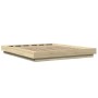 Sonoma oak wood bed frame with LED lights 150x200 cm by vidaXL, Beds and slatted bases - Ref: Foro24-3281093, Price: 181,61 €...