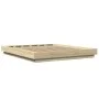 Sonoma oak wood bed frame with LED lights 150x200 cm by vidaXL, Beds and slatted bases - Ref: Foro24-3281093, Price: 179,43 €...