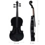 Complete Violin Set with Bow and Chin Rest Black 4/4 by vidaXL, Violins - Ref: Foro24-70143, Price: 72,22 €, Discount: %