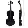 Complete Violin Set with Bow and Chin Rest Black 4/4 by vidaXL, Violins - Ref: Foro24-70143, Price: 71,20 €, Discount: %