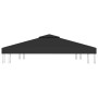 Cubierta superior de cenador 2 niveles negro 310 g/m² 3x3 m