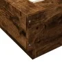 Bed frame with LED lights smoked oak wood 90x200 cm by vidaXL, Beds and slatted bases - Ref: Foro24-3281123, Price: 153,22 €,...