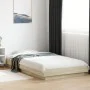 Sonoma oak wood bed frame with LED lights 90x200 cm by vidaXL, Beds and slatted bases - Ref: Foro24-3281121, Price: 153,22 €,...