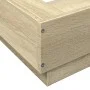 Sonoma oak wood bed frame with LED lights 90x200 cm by vidaXL, Beds and slatted bases - Ref: Foro24-3281121, Price: 153,22 €,...
