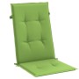 Cojines silla respaldo alto 2 uds tela verde melange 120x50x4cm