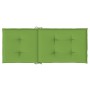 Cojines silla respaldo alto 2 uds tela verde melange 120x50x4cm