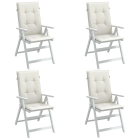Cojines silla respaldo alto 4 uds tela crema melange 120x50x4cm von vidaXL, Kissen für Stühle und Sofas - Ref: Foro24-4002419...