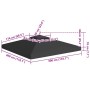 Cubierta superior de cenador 2 niveles negro 310 g/m² 3x3 m