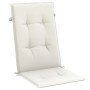 Cojines silla respaldo alto 4 uds tela crema melange 120x50x4cm