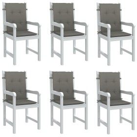 Cojines para silla respaldo bajo 6 ud tela gris oscuro melange von vidaXL, Kissen für Stühle und Sofas - Ref: Foro24-4002450,...