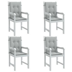 Cojines para silla respaldo bajo 4 ud tela gris claro melange von vidaXL, Kissen für Stühle und Sofas - Ref: Foro24-4002446, ...