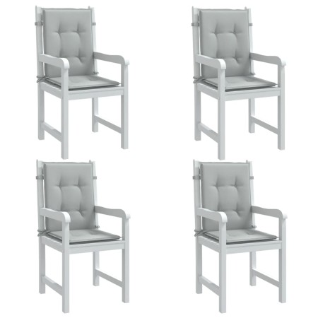 Cojines para silla respaldo bajo 4 ud tela gris claro melange von vidaXL, Kissen für Stühle und Sofas - Ref: Foro24-4002446, ...