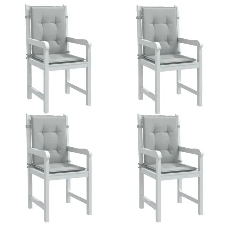 Cojines para silla respaldo bajo 4 ud tela gris claro melange by vidaXL, Cushions for chairs and sofas - Ref: Foro24-4002446,...
