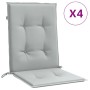 Cojines para silla respaldo bajo 4 ud tela gris claro melange von vidaXL, Kissen für Stühle und Sofas - Ref: Foro24-4002446, ...