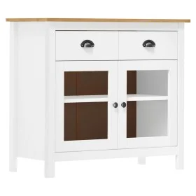 Hill bedside table solid white pine wood 90x40x80 cm by vidaXL, Sideboards - Ref: Foro24-288942, Price: 145,97 €, Discount: %