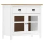 Hill Nachttisch aus massivem weißem Kiefernholz 90x40x80 cm von vidaXL, Sideboards - Ref: Foro24-288942, Preis: 145,97 €, Rab...