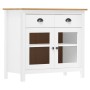 Mesita de noche Hill madera maciza de pino blanco 90x40x80 cm de vidaXL, Aparadores - Ref: Foro24-288942, Precio: 156,10 €, D...