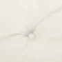 4 Stück Sitzkissen mit niedriger Rückenlehne, cremefarbener Melange-Stoff, 100x50x4 cm. von vidaXL, Kissen für Stühle und Sof...