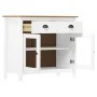 Hill Nachttisch aus massivem weißem Kiefernholz 90x40x80 cm von vidaXL, Sideboards - Ref: Foro24-288942, Preis: 145,97 €, Rab...