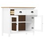 Mesita de noche Hill madera maciza de pino blanco 90x40x80 cm de vidaXL, Aparadores - Ref: Foro24-288942, Precio: 156,10 €, D...