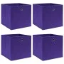Cajas de almacenaje 4 uds tela morado 32x32x32 cm de vidaXL, Cestas para almacenaje - Ref: Foro24-288353, Precio: 24,70 €, De...