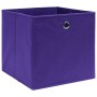 Aufbewahrungsboxen 4 Stück lila Stoff 32x32x32 cm von vidaXL, Aufbewahrungskörbe - Ref: Foro24-288353, Preis: 25,18 €, Rabatt: %
