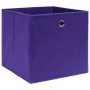 Cajas de almacenaje 4 uds tela morado 32x32x32 cm de vidaXL, Cestas para almacenaje - Ref: Foro24-288353, Precio: 24,70 €, De...
