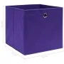 Cajas de almacenaje 4 uds tela morado 32x32x32 cm de vidaXL, Cestas para almacenaje - Ref: Foro24-288353, Precio: 24,70 €, De...