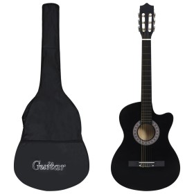 Set de guitarra clásica occidental 12 pzas 6 cuerdas negra 38" de vidaXL, Guitarras - Ref: Foro24-70133, Precio: 91,19 €, Des...