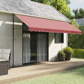 Tela de cenefa de toldo de repuesto rayas burdeos 4,5 m by vidaXL, Awnings - Ref: Foro24-367777, Price: 15,25 €, Discount: %