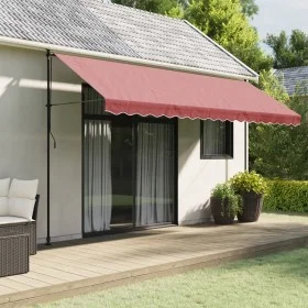 Tela de cenefa de toldo de repuesto rayas burdeos 4,5 m by vidaXL, Awnings - Ref: Foro24-367777, Price: 14,75 €, Discount: %