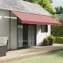 Tela de cenefa de toldo de repuesto rayas burdeos 4,5 m de vidaXL, Toldos - Ref: Foro24-367777, Precio: 14,93 €, Descuento: %