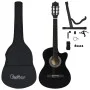 Western classical guitar set 12 pieces 6 strings black 38" by vidaXL, Guitars - Ref: Foro24-70133, Price: 89,52 €, Discount: %