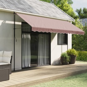 Tela de cenefa de toldo de repuesto rayas marrón 4 m by vidaXL, Awnings - Ref: Foro24-367782, Price: 14,13 €, Discount: %