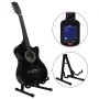 Western classical guitar set 12 pieces 6 strings black 38" by vidaXL, Guitars - Ref: Foro24-70133, Price: 89,52 €, Discount: %