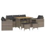 Set de muebles de jardín 6 pzas y cojines ratán sintético gris by vidaXL, Garden sets - Ref: Foro24-3213557, Price: 502,65 €,...