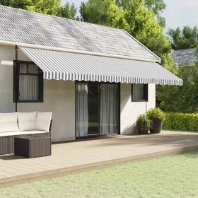 Ersatz-Markisenrandstoff anthrazitweiß gestreift 6 m von vidaXL, Markisen - Ref: Foro24-367791, Preis: 16,32 €, Rabatt: %