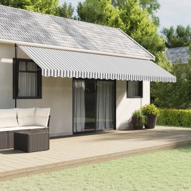 Replacement awning border fabric anthracite white stripes 6 m by vidaXL, Awnings - Ref: Foro24-367791, Price: 16,32 €, Discou...