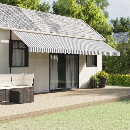 Replacement awning border fabric anthracite white stripes 6 m by vidaXL, Awnings - Ref: Foro24-367791, Price: 16,32 €, Discou...