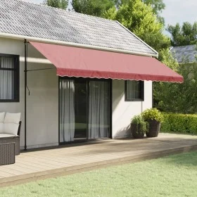 Burgundy striped replacement awning valance fabric 5 m by vidaXL, Awnings - Ref: Foro24-367778, Price: 15,27 €, Discount: %
