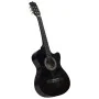 Set de guitarra clásica occidental 12 pzas 6 cuerdas negra 38" de vidaXL, Guitarras - Ref: Foro24-70133, Precio: 89,44 €, Des...