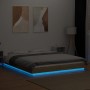 Sonoma oak wood bed frame with LED lights 160x200 cm by vidaXL, Beds and slatted bases - Ref: Foro24-3281086, Price: 184,66 €...