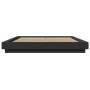 Bettgestell mit LED-Leuchten, schwarzes Holzwerkstoff, 160 x 200 cm von vidaXL, Betten und Lattenroste - Ref: Foro24-3281085,...