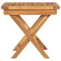 Lounger with solid teak wood table and cushion by vidaXL, Loungers - Ref: Foro24-3063034, Price: 317,31 €, Discount: %