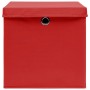 Storage boxes with lids 10 pcs fabric red 32x32x32 cm by vidaXL, Storage baskets - Ref: Foro24-288364, Price: 75,50 €, Discou...